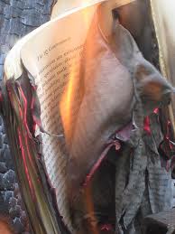 burning book