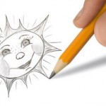 Hand painting sun
